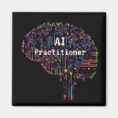 AI-beoefenaar van kunstmatige intelligentie Tech Magneet (Voorkant)