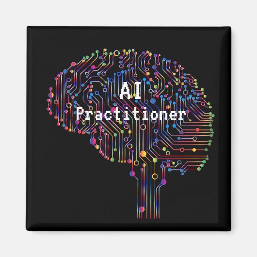 AI-beoefenaar van kunstmatige intelligentie Tech Magneet (Voorkant)