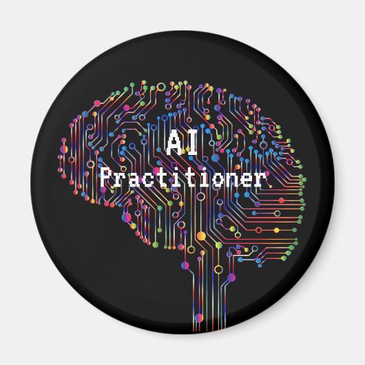 AI-beoefenaar van kunstmatige intelligentie Tech Magneet (Voorkant)