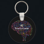 AI-beoefenaar van kunstmatige intelligentie Tech Sleutelhanger<br><div class="desc">Kunstmatige intelligentie is het populairste onderwerp op het gebied van technologie. AI belooft enorme verbeteringen in productiviteit en nieuwe producten... voor degenen die de fijne kneepjes ervan begrijpen en de leiding kunnen blijven houden over deze snel veranderende tech-praktijk. Laat de wereld weten dat je een AI-beoefenaar bent met de slimheid...</div>