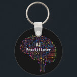 AI-beoefenaar van kunstmatige intelligentie Tech Sleutelhanger<br><div class="desc">Kunstmatige intelligentie is het populairste onderwerp op het gebied van technologie. AI belooft enorme verbeteringen in productiviteit en nieuwe producten... voor degenen die de fijne kneepjes ervan begrijpen en de leiding kunnen blijven houden over deze snel veranderende tech-praktijk. Laat de wereld weten dat je een AI-beoefenaar bent met de slimheid...</div>