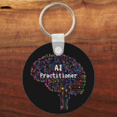 AI-beoefenaar van kunstmatige intelligentie Tech Sleutelhanger (Achterkant)