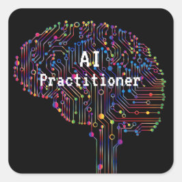 AI-beoefenaar van kunstmatige intelligentie Tech Vierkante Sticker