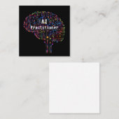 AI-beoefenaar van kunstmatige intelligentie Tech Vierkante Visitekaartje (Voorkant / Achterkant)