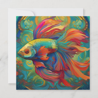 AI Betta Fish Feestdagenkaart