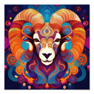 AI Big Horn Sheep Foto Afdruk