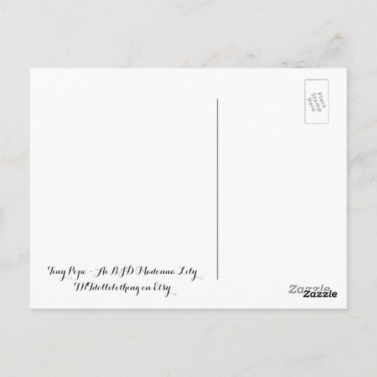 Ai BJD - Madonna Lily Briefkaart (Achterkant)