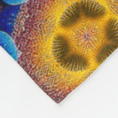 Ai Blue Flower Pattern Fleece Deken (Hoek)