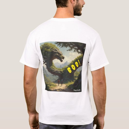 AI Boo! Tree Dragon T-shirt (Achterkant)