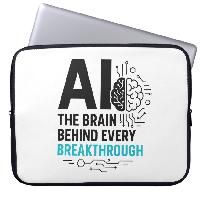 AI Brain-Sleeve | Baanbrekende technische protecto Laptop Sleeve (Voorkant)