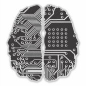 AI Brain Sticker – futuristische Urban Edge (Voorkant)