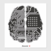 AI Brain Sticker – futuristische Urban Edge (Vel)