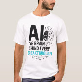 AI-brein achter doorbraken T-shirt | technische ka (Voorkant)