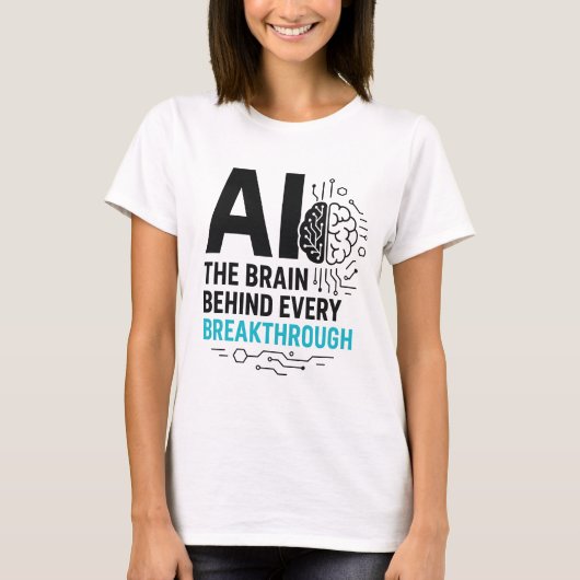 AI-brein achter doorbraken T-shirt | technische ka (Voorkant)