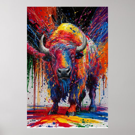 AI Buffalo Art Poster (Voorkant)