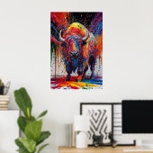 AI Buffalo Art Poster (Thuiskantoor)