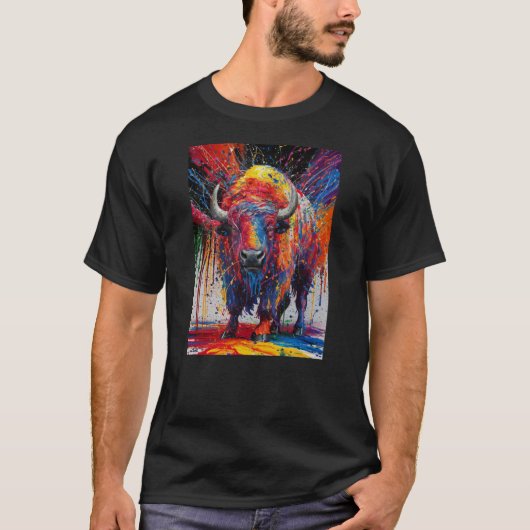 AI Buffalo Art T-shirt (Voorkant)