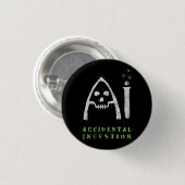 AI-Button (zwart) Ronde Button 3,2 Cm (Voorkant /achterkant)