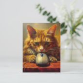 AI Cat Briefkaart (Staand voorkant)