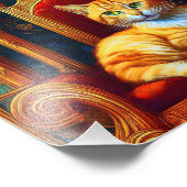 AI Cat Throne Foto Afdruk (Hoek)