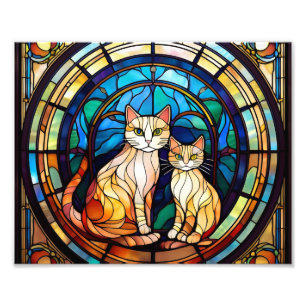 AI Cat Window Foto Afdruk