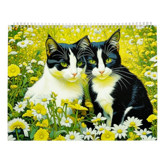AI Cats | Schattigee Schattige Kittens en katten Kalender (Achterkant)