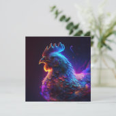 AI Chicken Feestdagenkaart (Staand voorkant)