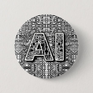 AI-chipkunst Ronde Button 5,7 Cm