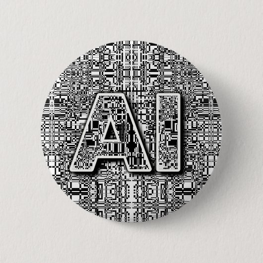 AI-chipkunst Ronde Button 5,7 Cm (Voorkant)
