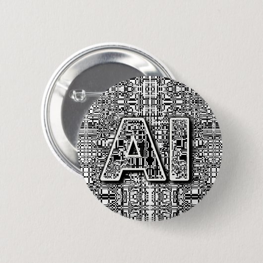 AI-chipkunst Ronde Button 5,7 Cm (Voorkant /achterkant)