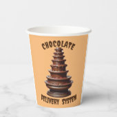 AI Chocolate Delivery System Paper Cup Papieren Bekers (Achterkant)