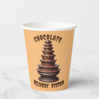 AI Chocolate Delivery System Paper Cup Papieren Bekers