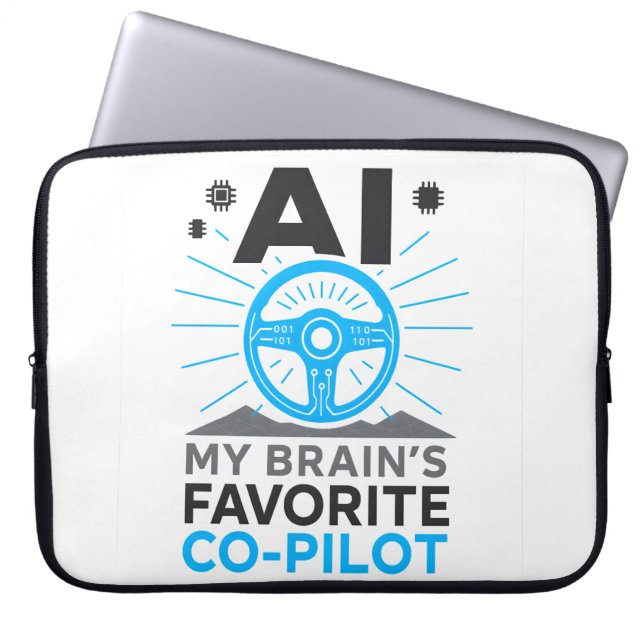 AI Co-Pilot: de slimme partner van mijn brein Laptop Sleeve (Voorkant)
