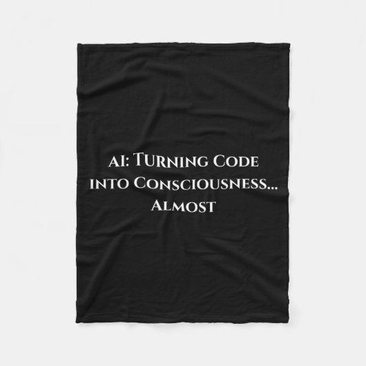 Ai Code Consciousness Funny Tech Geek Nerdy Gift  Fleece Deken (Voorkant)