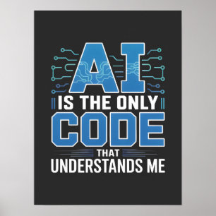 AI Code Grafisch – Tech Innovatie Design Poster