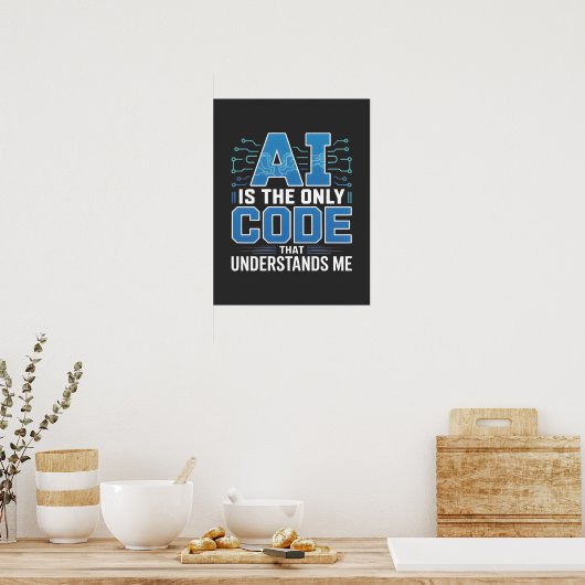 AI Code Grafisch – Tech Innovatie Design Poster (Keuken)