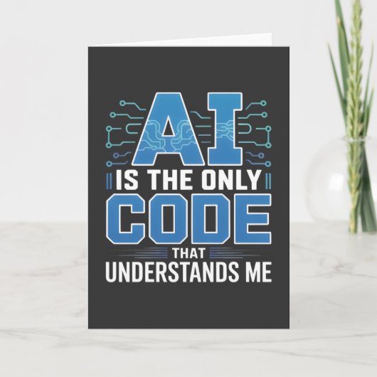 AI-codegrafiek – Tech-innovatieontwerp Kaart (Voorkant)