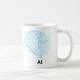 AI Coffee Mok – futuristisch, op technologie geïns