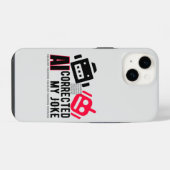 AI corrigeerde mijn Joke.w L Grey iPhone Hoesje (Achterkant horizontaal)