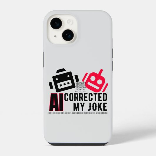 AI corrigeerde mijn Joke.w L Grey iPhone Hoesje (Achterkant)