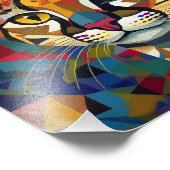 AI Cubism Cat Foto Afdruk (Hoek)