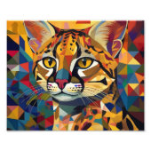 AI Cubism Cat Foto Afdruk (Voorkant)