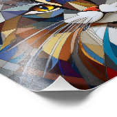 AI Cubism Cat Foto Afdruk (Hoek)