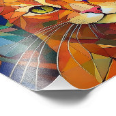 AI Cubism Cat Foto Afdruk (Hoek)
