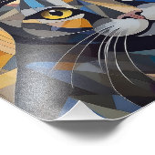 AI Cubism Cat Foto Afdruk (Hoek)