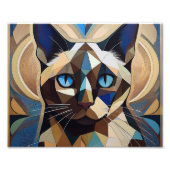 AI Cubism Cat Foto Afdruk (Voorkant)