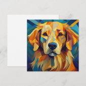 AI Cubism Dog Feestdagenkaart (Voorkant / Achterkant)