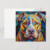 AI Cubism Dog Feestdagenkaart (Voorkant / Achterkant)
