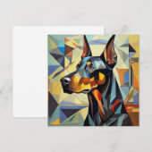 AI Cubism Dog Feestdagenkaart (Voorkant / Achterkant)
