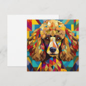 AI Cubism Dog Feestdagenkaart (Voorkant / Achterkant)